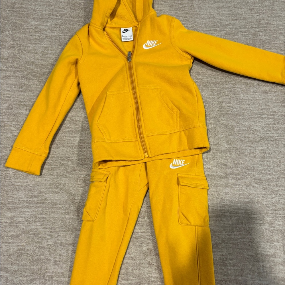 Nike Yellow Hoodie and Joggers Set